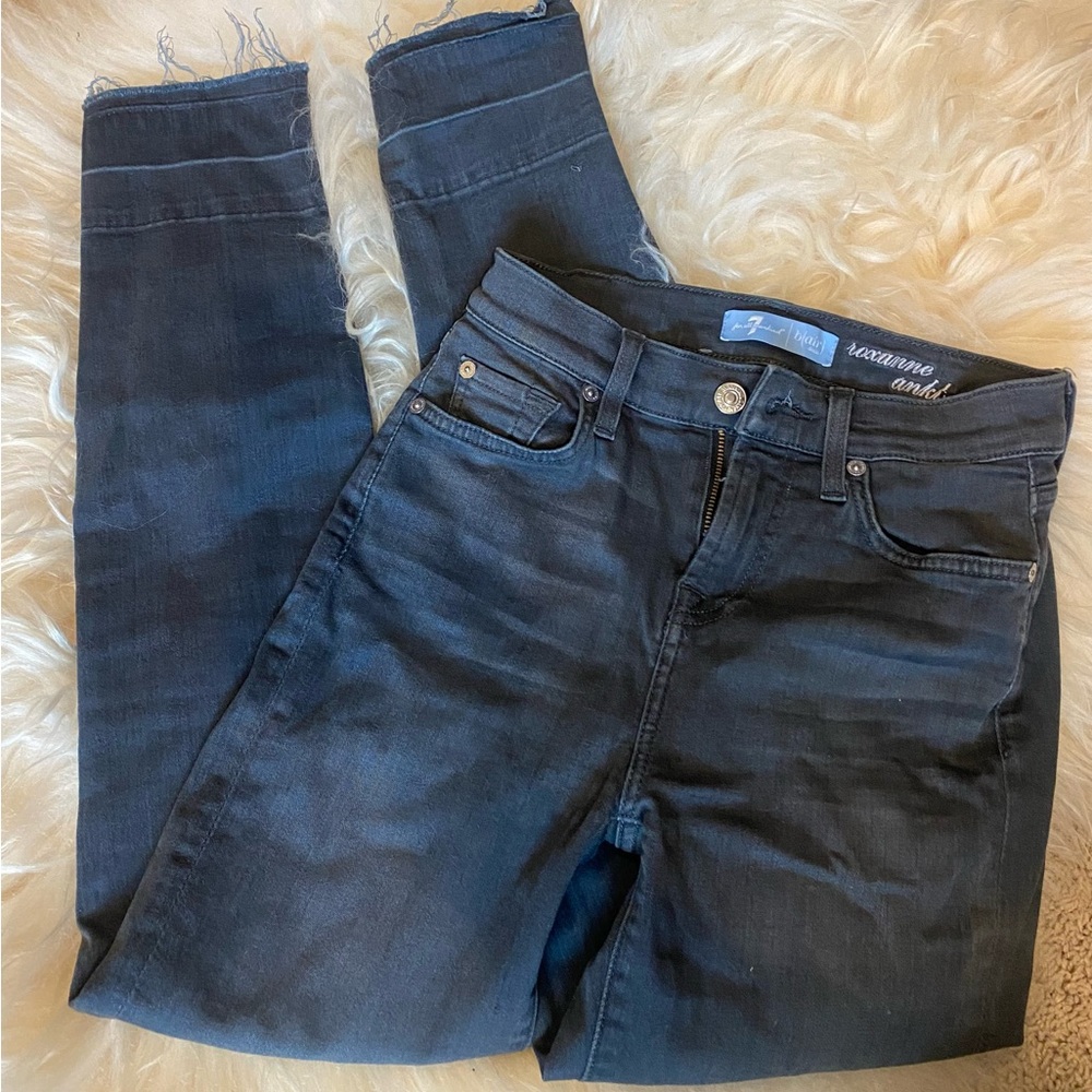 7 for all mankind. Women's /Dark Gray/Black Ankle Jeans size 24 - Picture 7 of 12